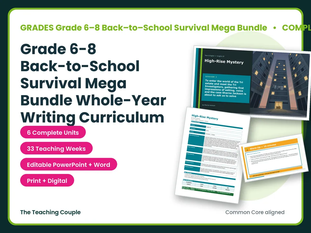 Back-to-School Survival Mega Bundle | Grades 6-8 | 6 Units