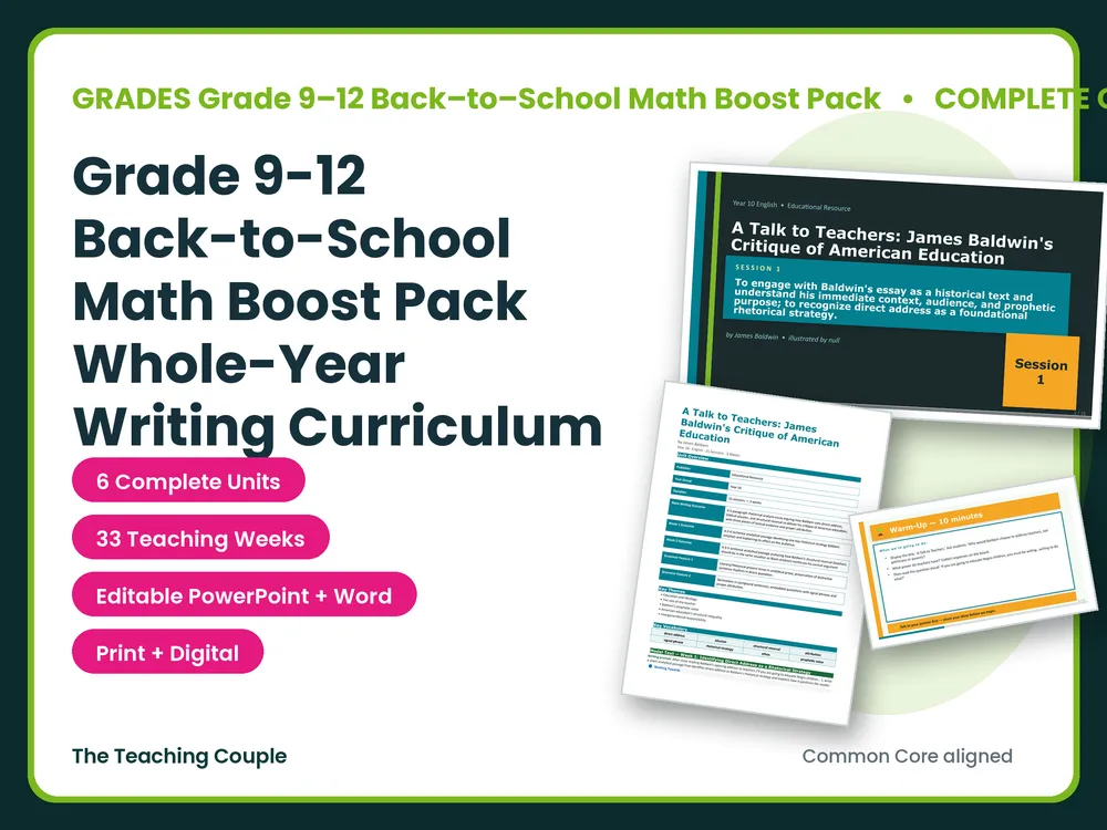 Back-to-School Math Mega Bundle | Grades 9-12 | 6 Units