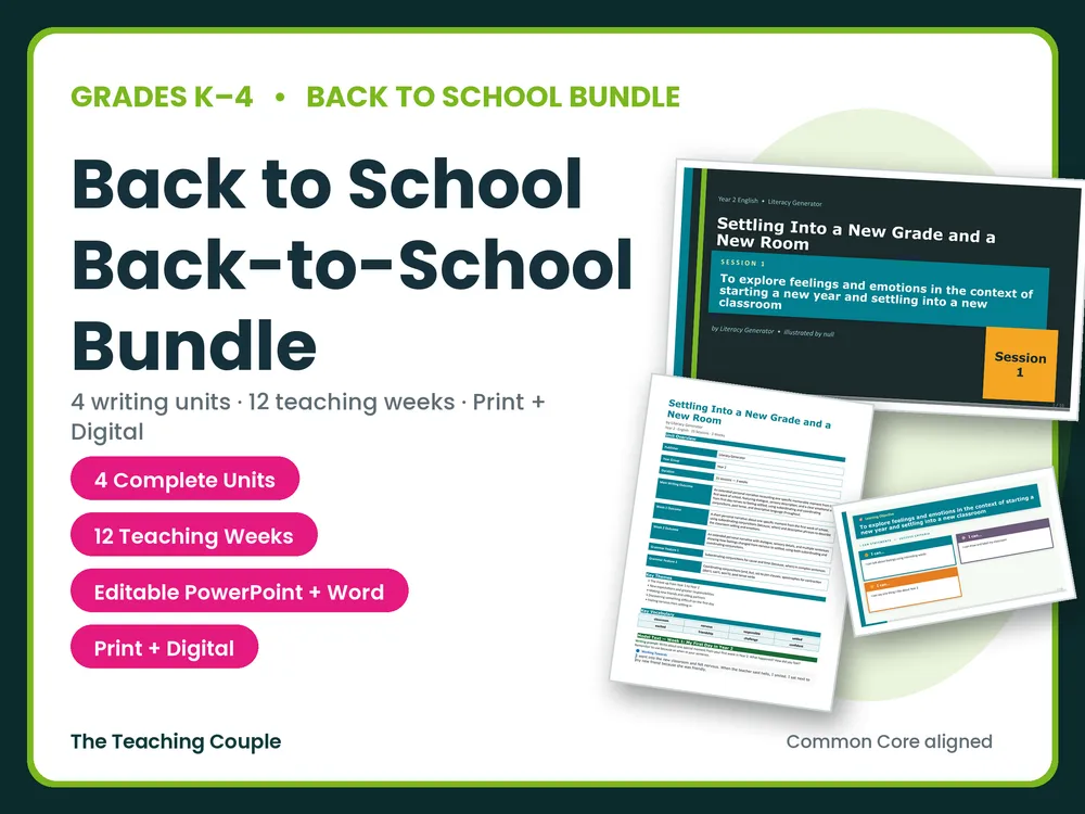 Back-to-School Starter Bundle | Grades K-4 | 4 Units