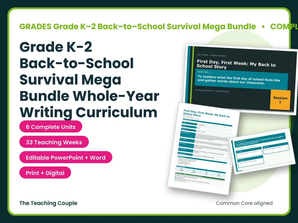 Back-to-School Survival Mega Bundle | Grades K-2 | 6 Units