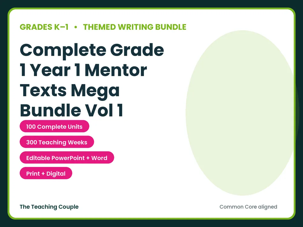 Complete Grade 1 Year 1 Mentor Texts Mega Bundle Vol 1 | 100 WAGOLL Packs across All Genres