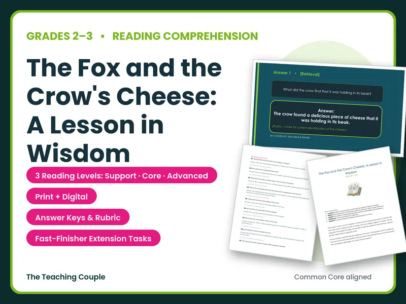 The Fox and the Crow's Cheese: A Lesson in Wisdom