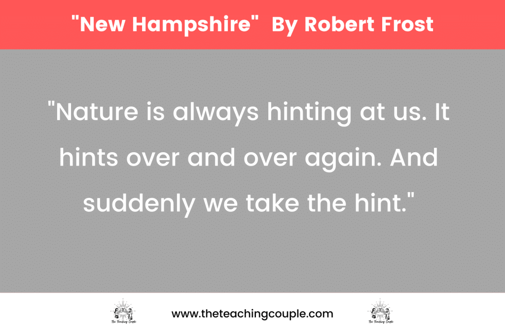 "New Hampshire" By Robert Frost