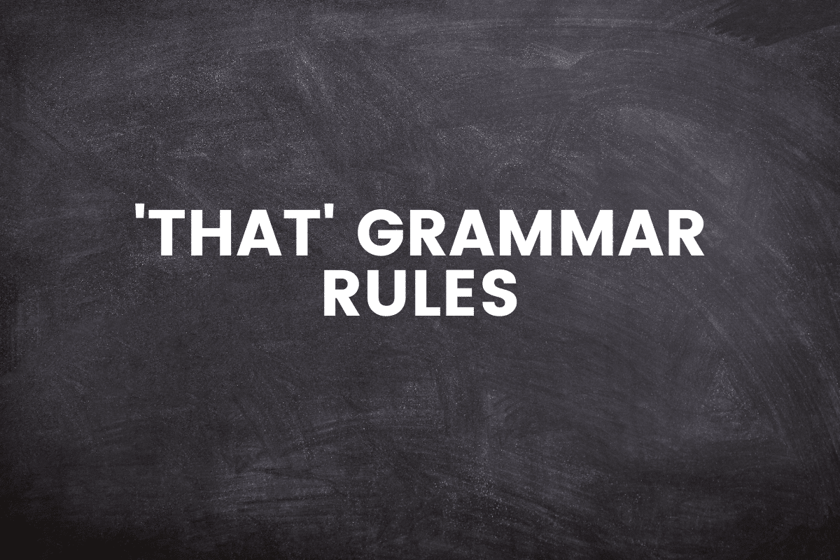 'that' grammar rules
