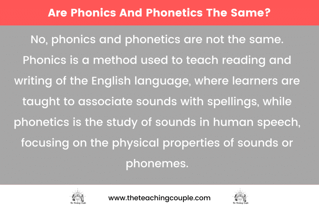 phonics and phonetics