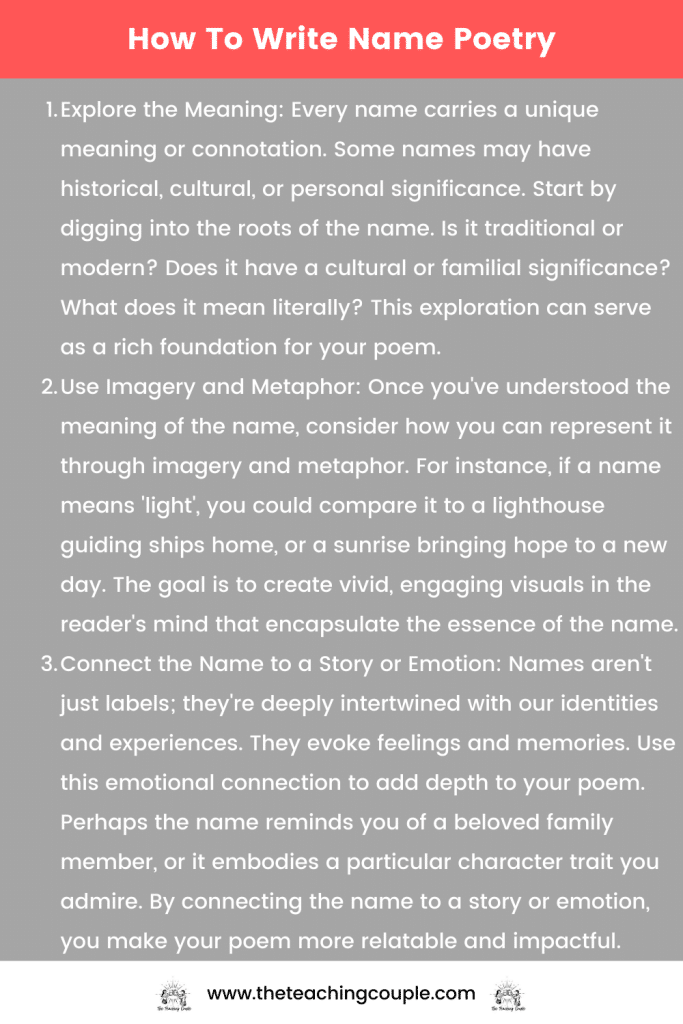 How To Write Name Poetry