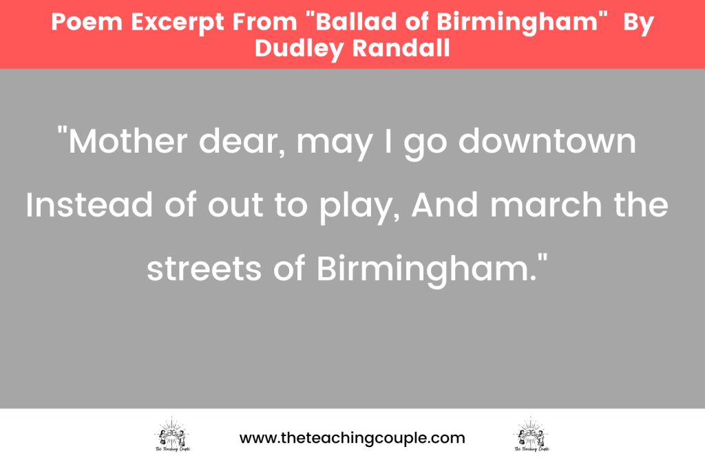 Poem Excerpt From "Ballad of Birmingham" By Dudley Randall
