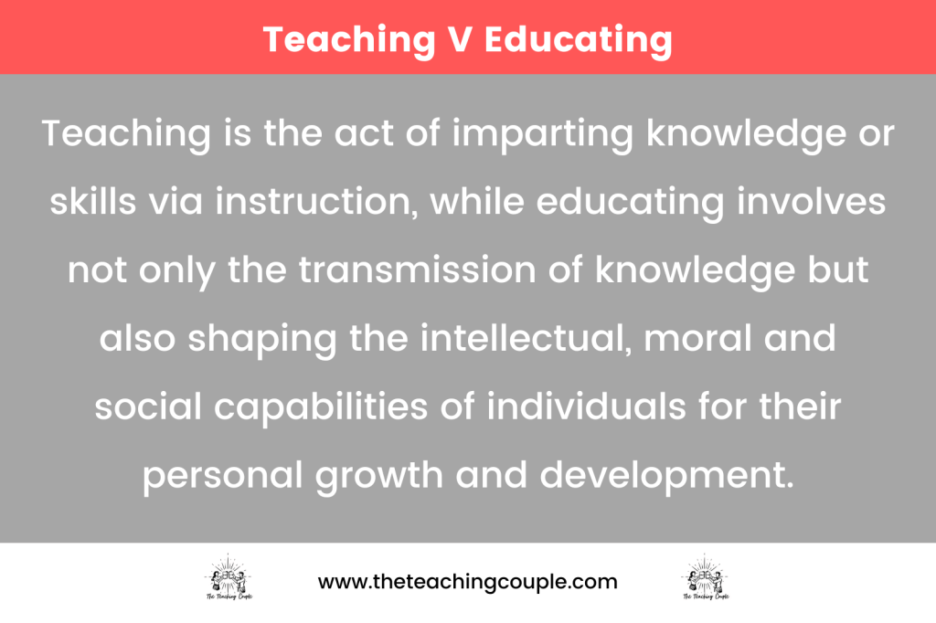 Teaching V Educating
