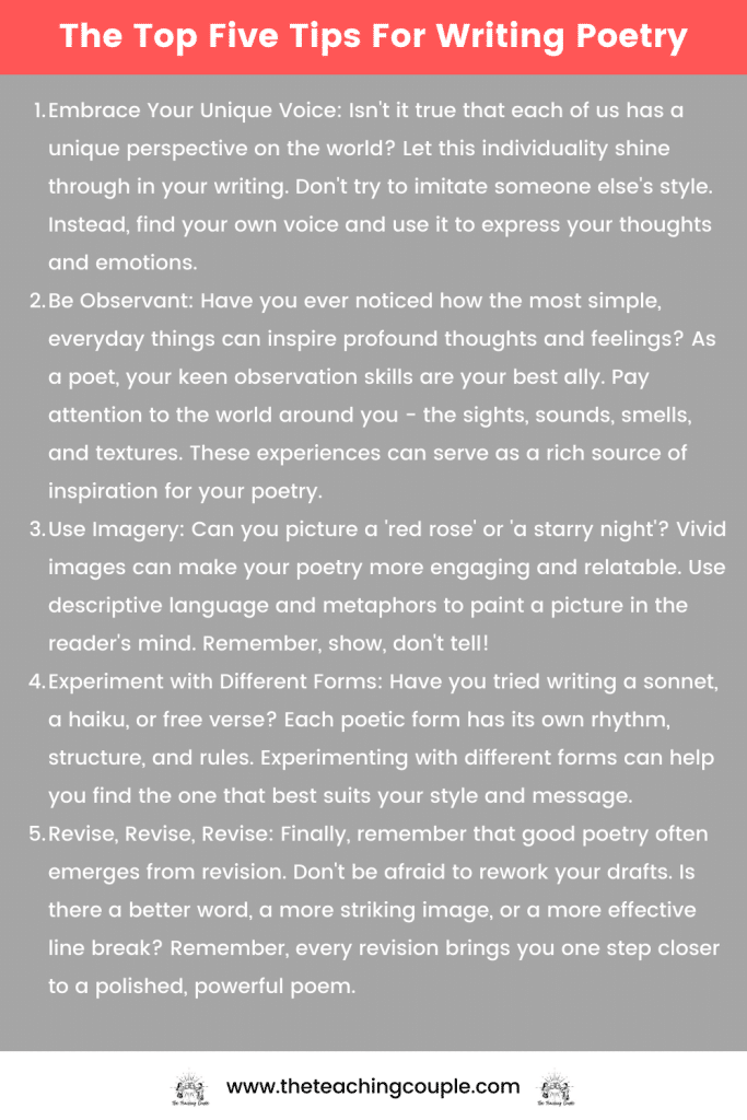 tips for writing poetry