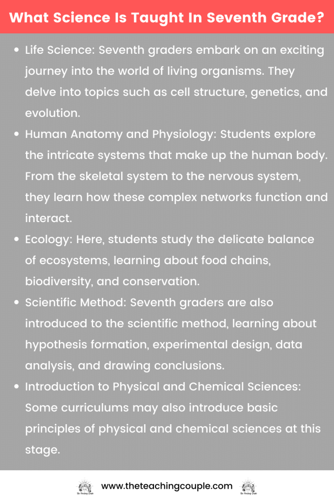 What Science Is Taught In Seventh Grade?