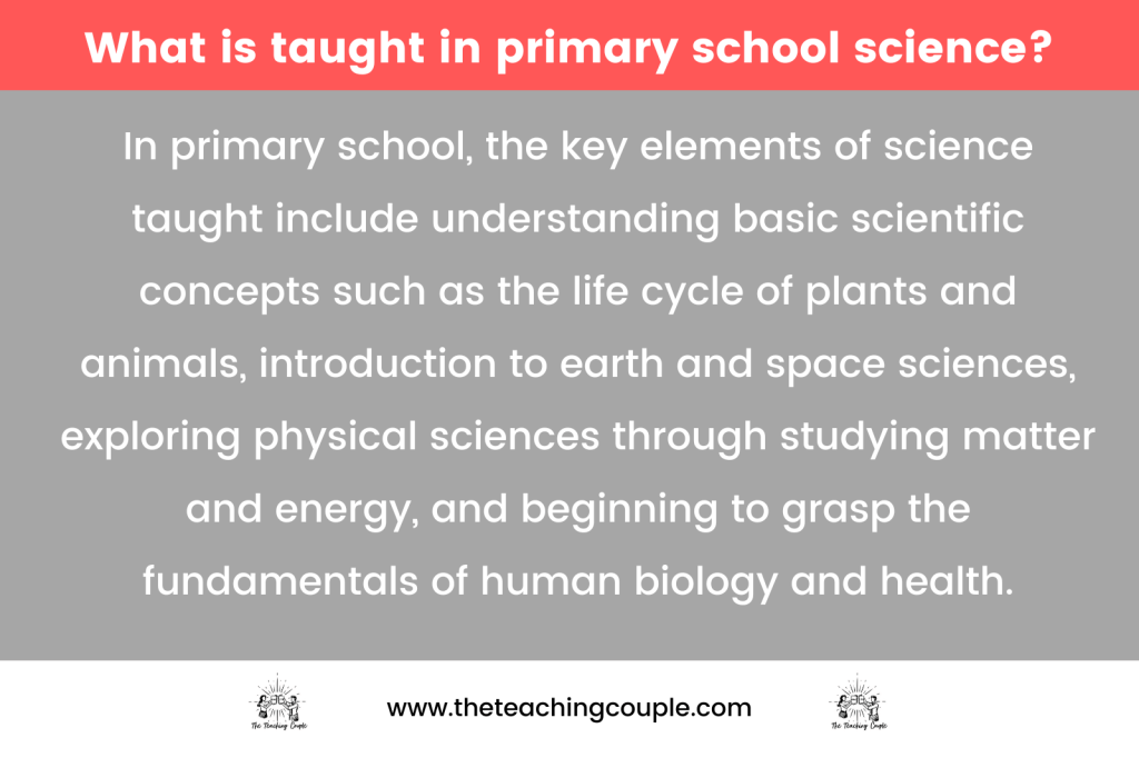 what is taught in primary school science
