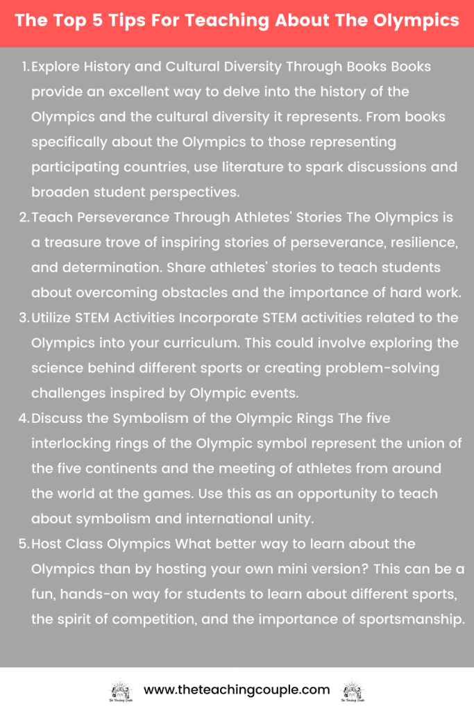The Top 5 Tips For Teaching About The Olympics