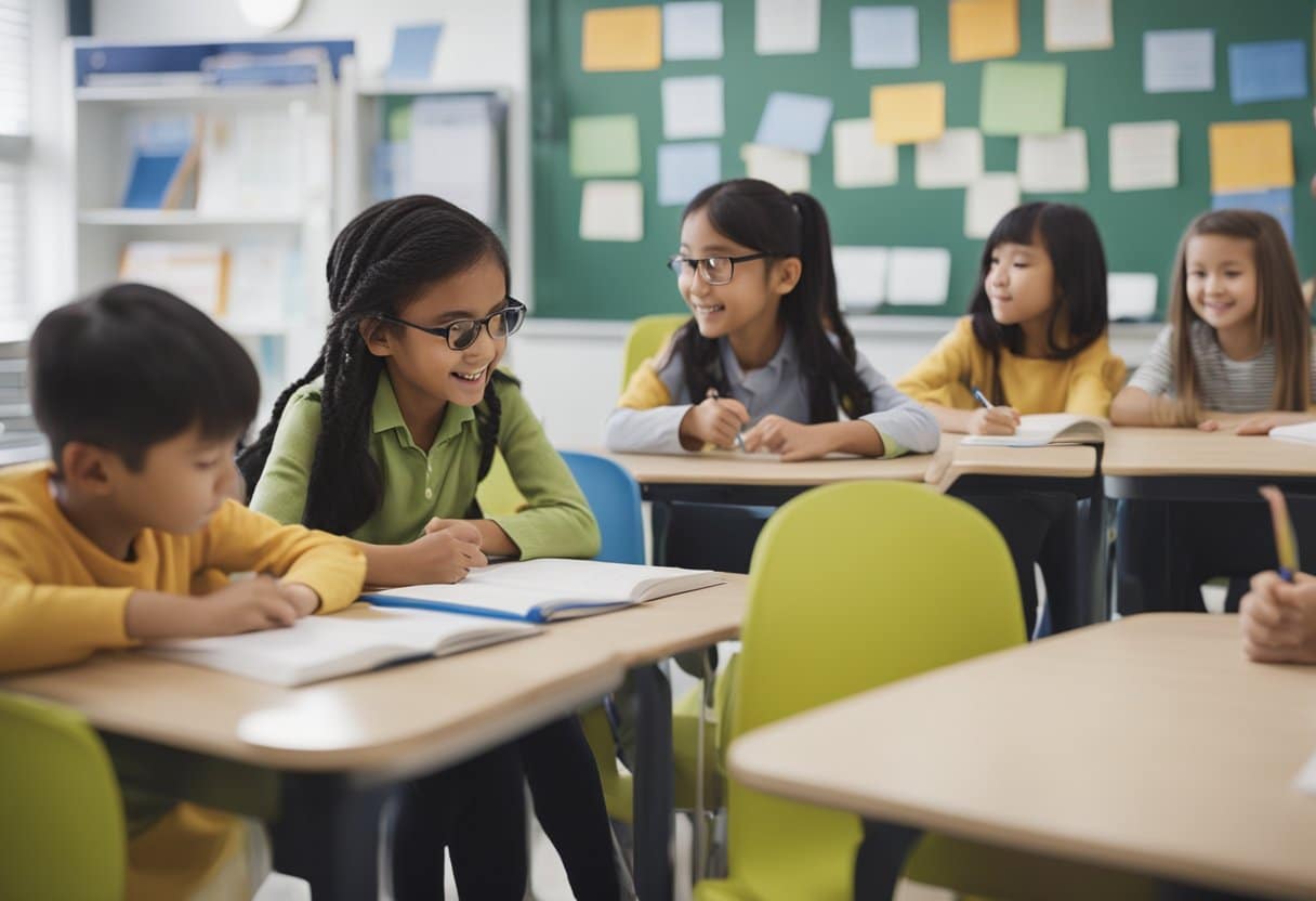 Children eagerly participate in group discussions, reading aloud, and writing activities. Engaging with various texts and practicing oracy skills in Year Two English lessons