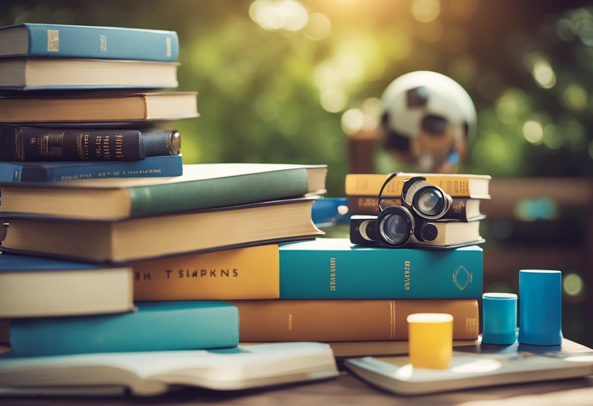 Parents gather books, art supplies, and educational games. They plan outdoor activities and create a schedule for their kids' summer learning