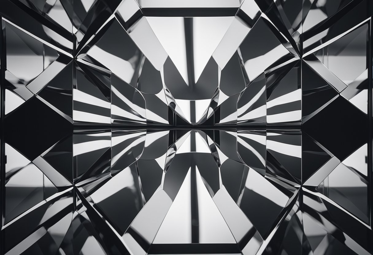 A perfectly balanced composition with symmetrical elements, such as a mirrored reflection or a harmonious arrangement of shapes and lines