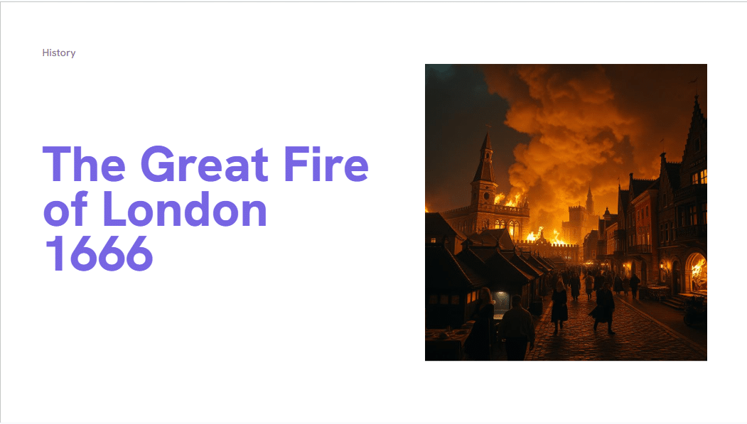 The Great Fire of London 1666 - Assembly/Lesson - Powerpoint