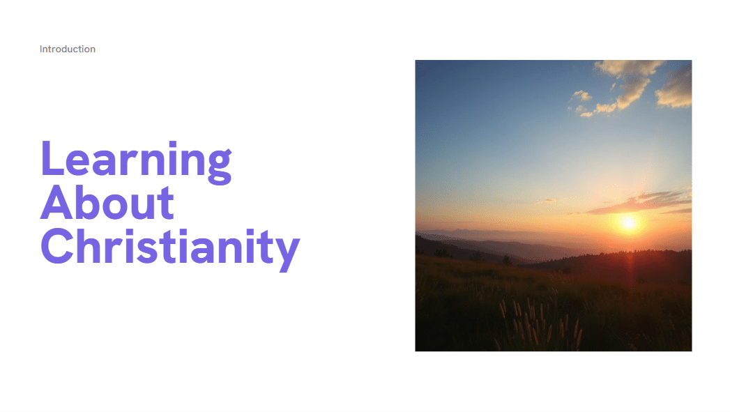 Learning About Christianity - Assembly/Lesson - Powerpoint