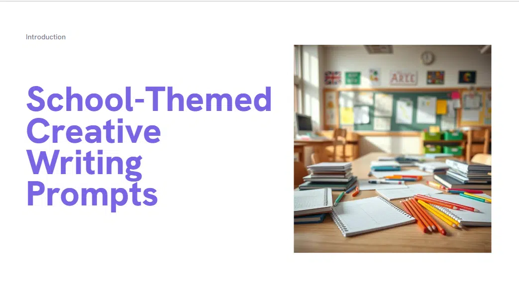 School-Themed Creative Writing Inspiration - 20 Images - Powerpoint