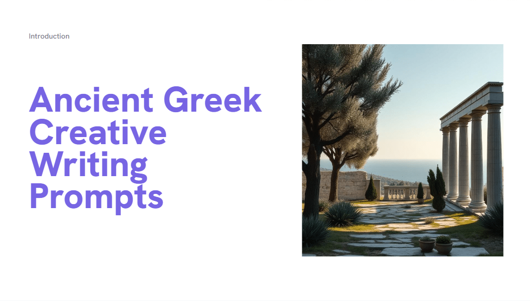 Ancient Greek Creative Writing Prompts - 20 Images - Powerpoint