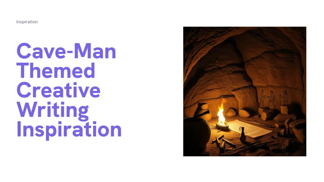 Cave-Man Themed Creative Writing Inspiration - 20 Images - Powerpoint